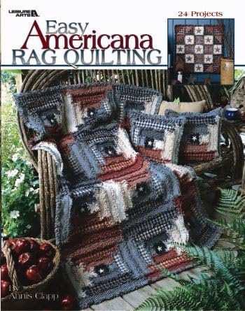LEISURE ARTS Easy Americana Rag Quilt, Polyester/Cotton Blend, Quilt, Full Size, Multicolor Plaid