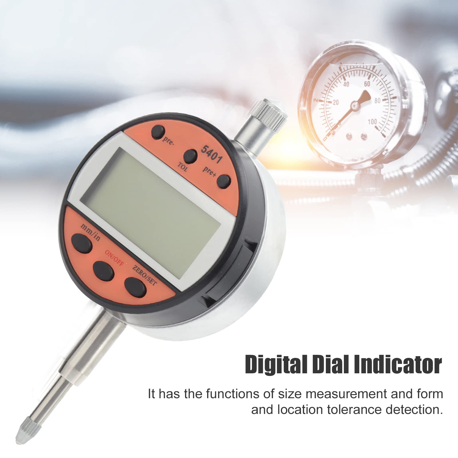 Socobeta Indicador de Dial Digital Medidor de Espesor Digital con Pantalla LCD LED para Maquinaria, Procesos Industriales y Laboratorios
