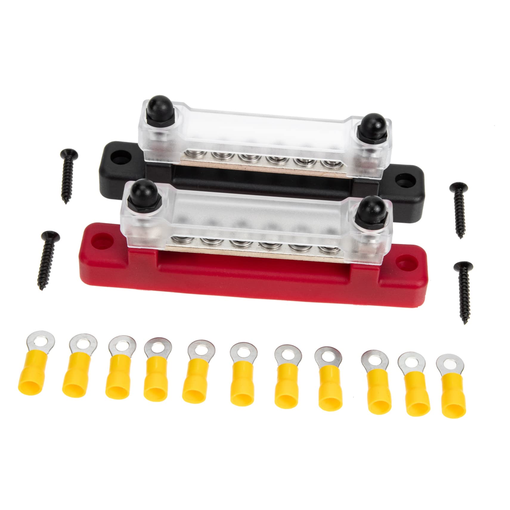 1set Morsettiera Terminale Bus Bar Elettrica Per Auto Barca e Camion Terminali Inclusi Design Professionale e Struttura Razionale Per Impianti Elettrici e Controllo Motori