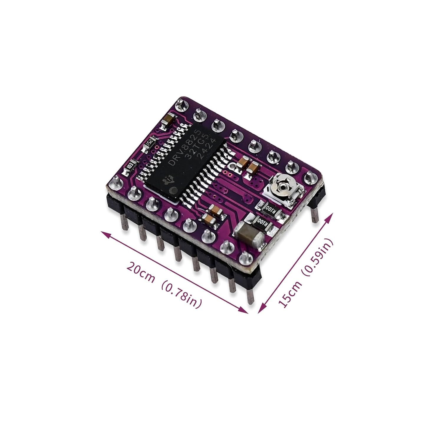 6 sztuk DRV8825 moduł sterownika silnika krokowego do drukarki 3D RepRap 4 RAMPS1.4 StepStick z radiatorem