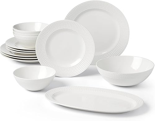 Miniatura 22 de Kate Spade New York Wickford - Juego de ensaladas con servidores de madera, 4.80 libras, color blanco