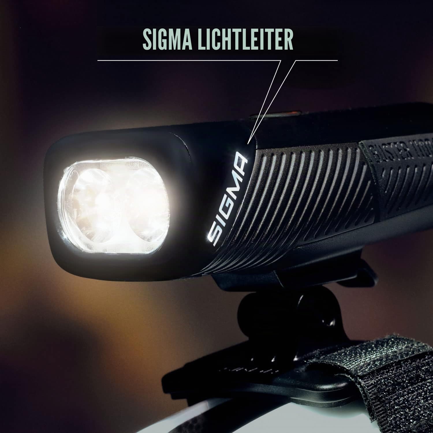 SIGMA – Buster 1100 HL | Helmbeleuchtung mit 1100 Lumen | Wiederaufladbare Helmleuchte mit fünf Beleuchtungsmodi | mit Quick-Release-Funktion für schnelle Befestigung