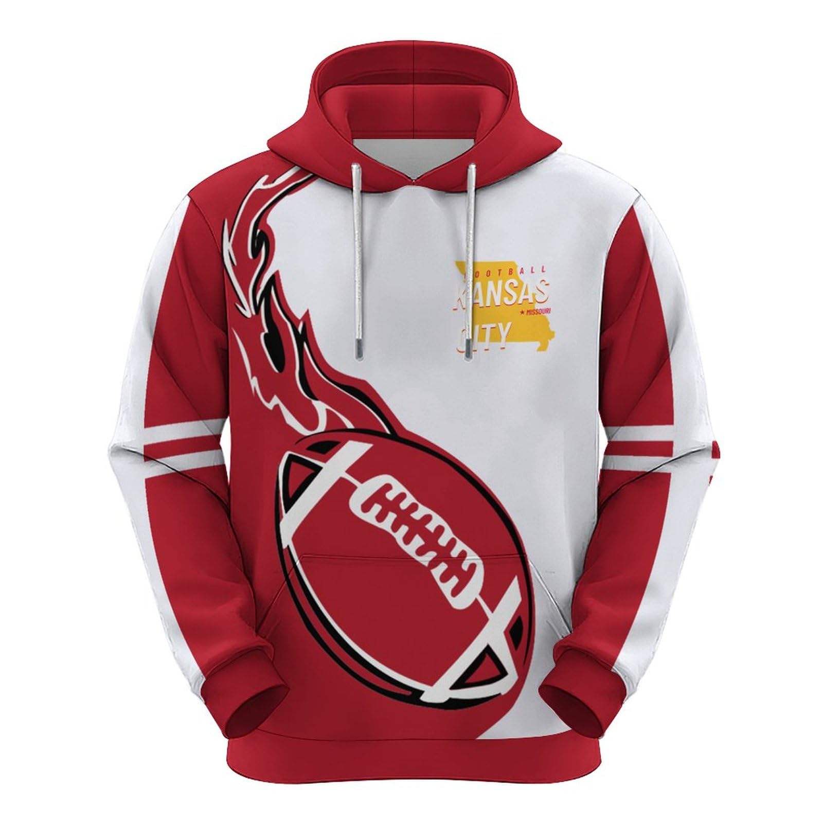 Personalized Football Hoodies with Name Number 3D Printed Sweatshirts for Men Women Youth Unique Pullover Fan Apparel Yellow White