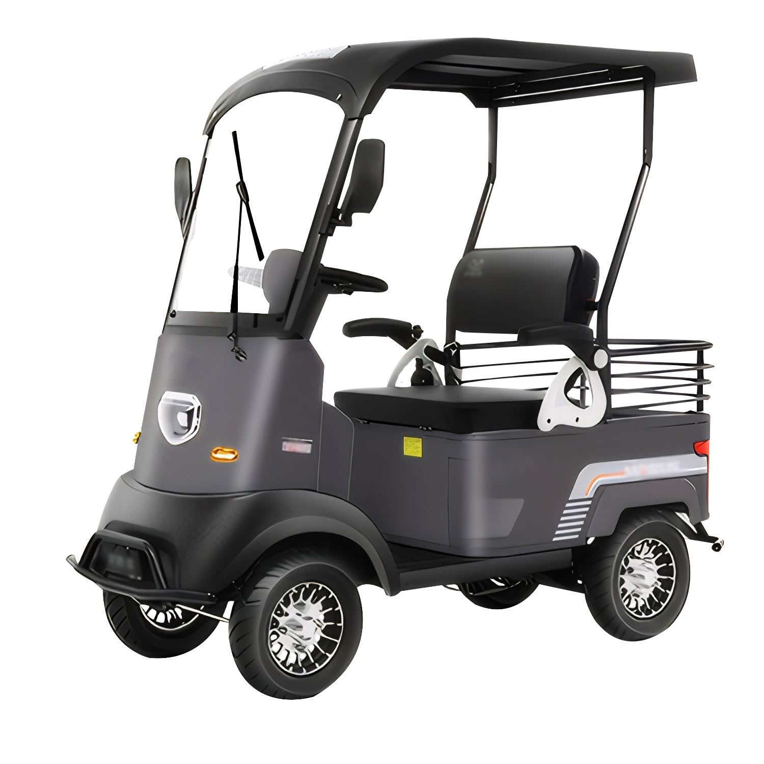Electric Golf Cart 4 Wheel Mobility Scooter for Seniors with Storage Box, Farm Load Truck for Seniors and Adults Comes, Courtesy Car (Color : Gray, Size : Lead ACID-800W+60V32AH)