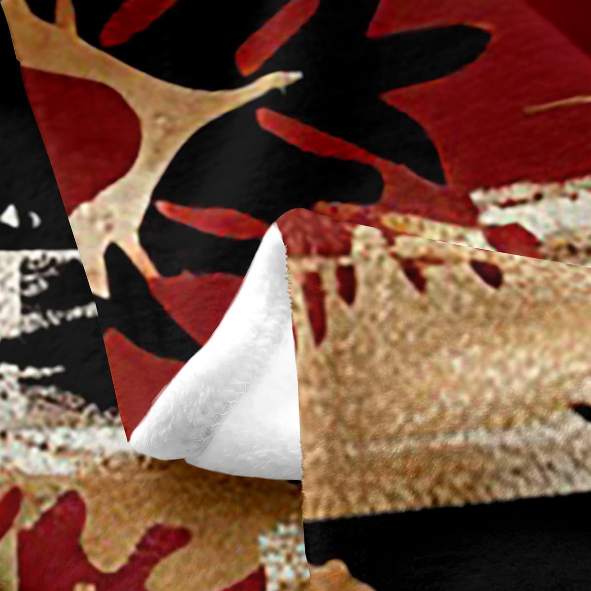 jejeloiu Red Southwestern Fuzzy Blanket Twin 60"x80" Geometric Flannel Fleece Throw Blanket Tribal Native American Indian Design Vinatge Bed Blanket Exotic Style Stripe Line Plush Blanket - Image 5