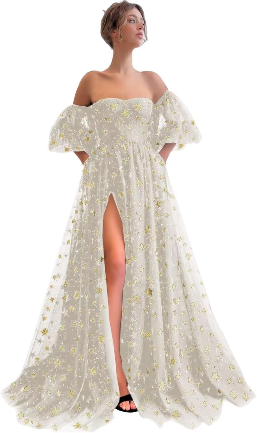 【ROMANTIC CROWN】送料・関税込/MONOCHROME SHOULDERLESS DRESS Amazon.com: Smileven Sparkle Starry Tulle Prom Dresses 2022