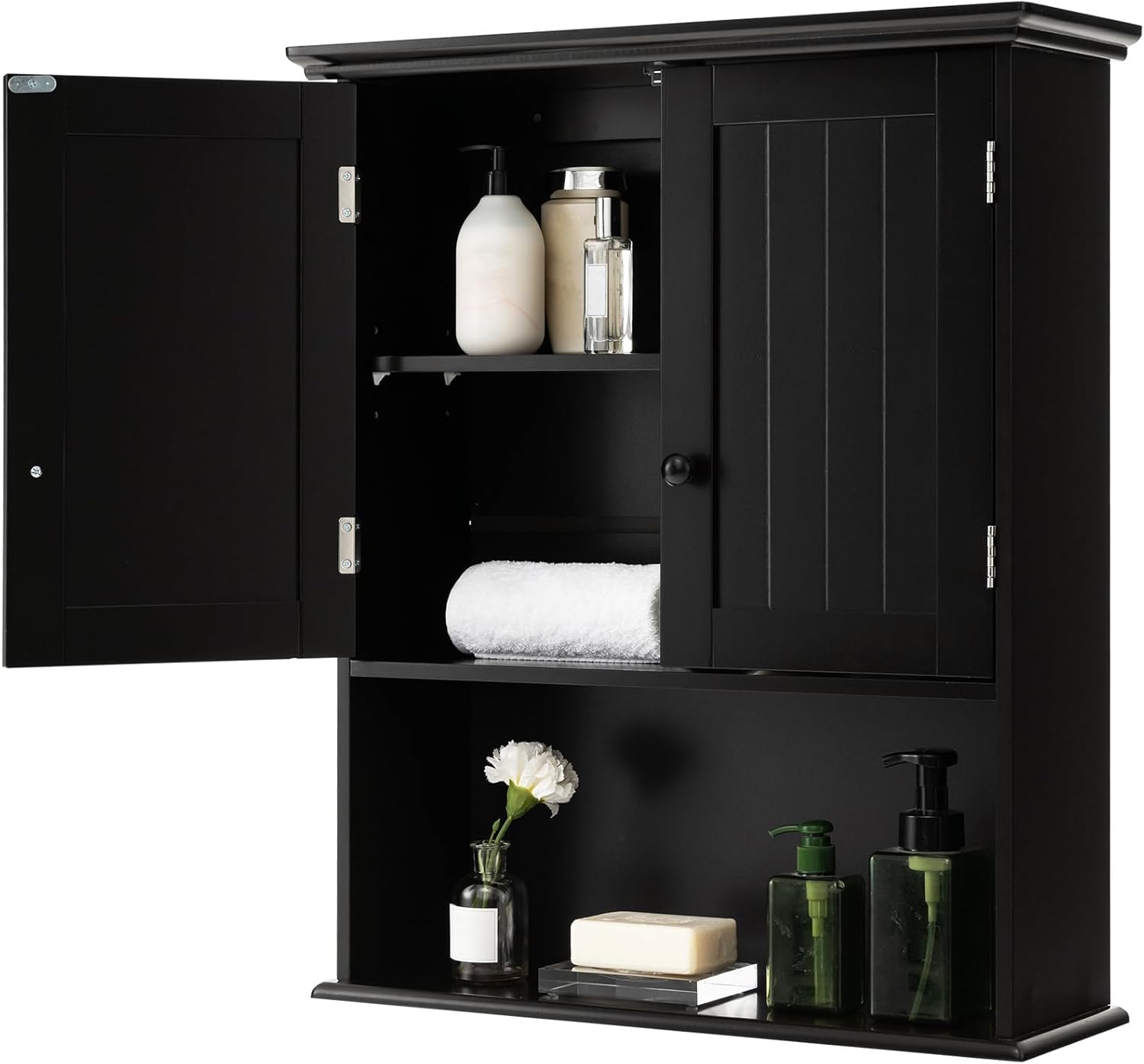 RELAX4LIFE Bathroom Wall Wooden Wall Mounted Storage Cupboard