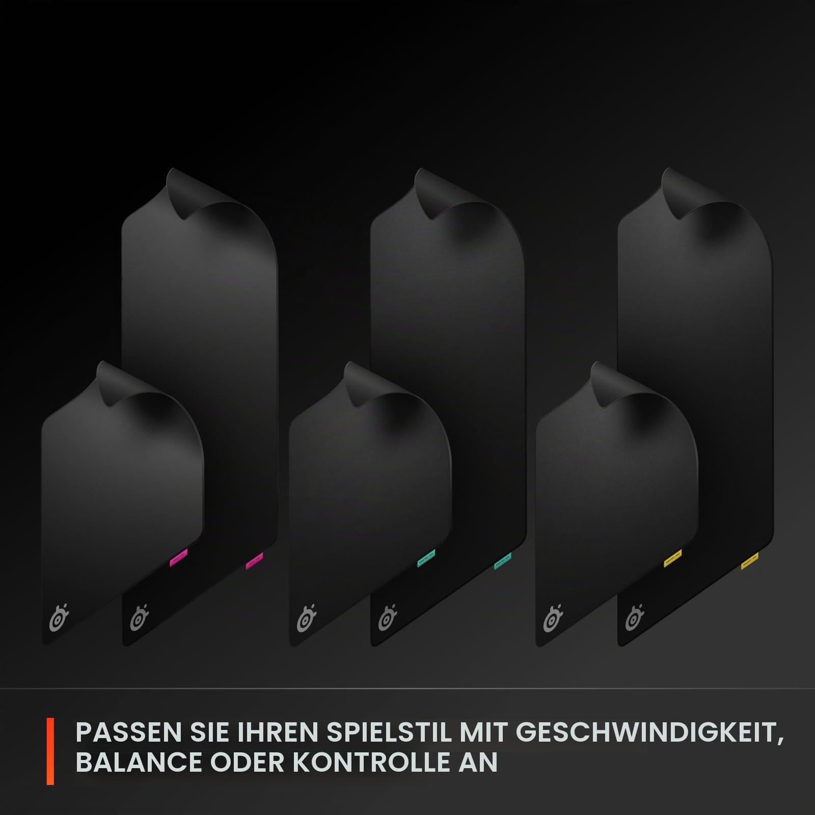 SteelSeries QcK L Performance Speed Gaming-Mauspad 42 x 49 cm rutschfeste Neopren-Gummiunterseite