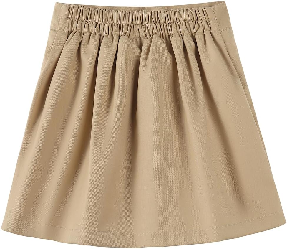 Noomelfish Girls Button Pleated Scooter Skirt School Uniform Skort (5-12 Years) - Image 2