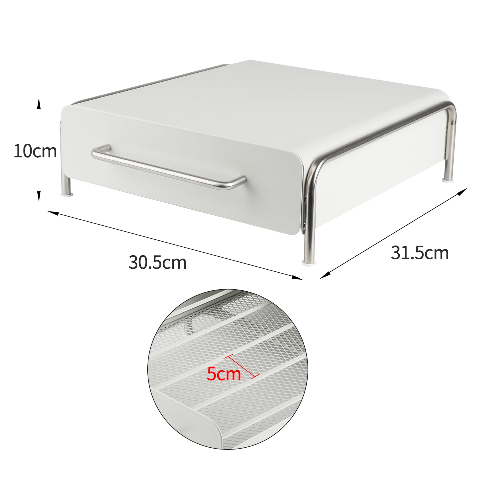 Cajones para Cápsulas de Café, Organizador para Cápsulas Dolce Gusto Capas Dispensador de Capsulas con Soporte de Máquina de Café, Cajón para Almacenar, Portacápsulas (30.5 * 31.5 * 10cm/36,blanco)