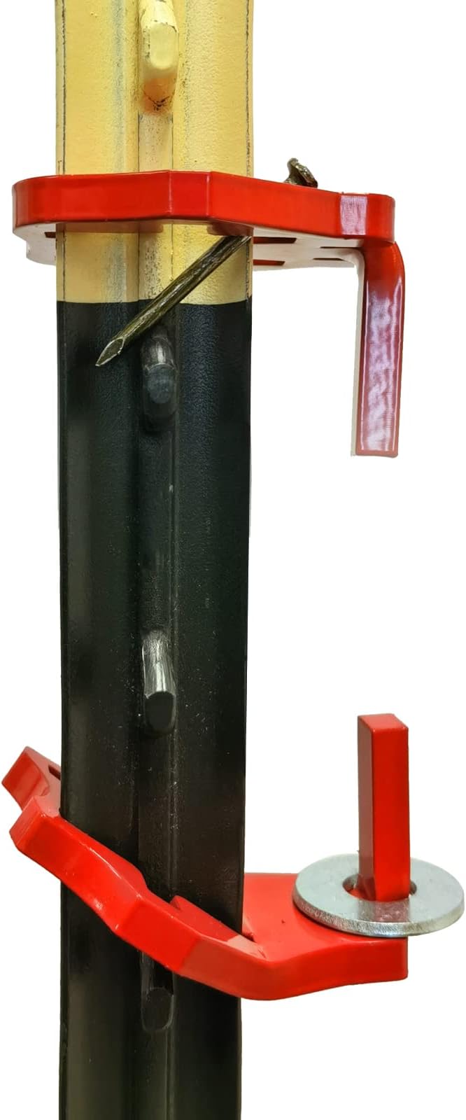 Maotong T-Post Gate Hinge Pins, Metal T Post Gate Hanger with 5/8 Pin, Outdoor Chain Link Fence Gate Hanger for Farm Gate, Garden Gate