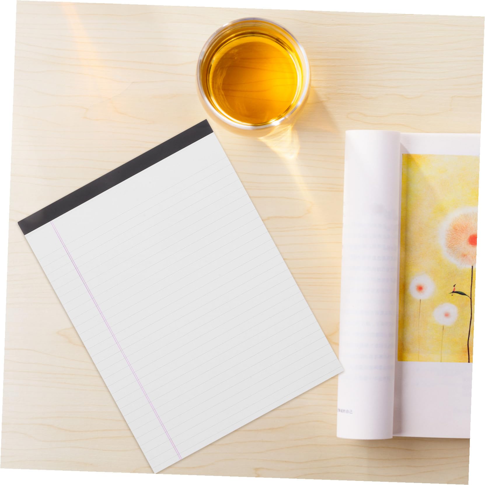 4 pièces Bloc-notes Juridiques Blanc à Larges Lignes Bleues Papier Épais Anti-bleeding Dos Rigide pour Bureau École et Usage Domestique
