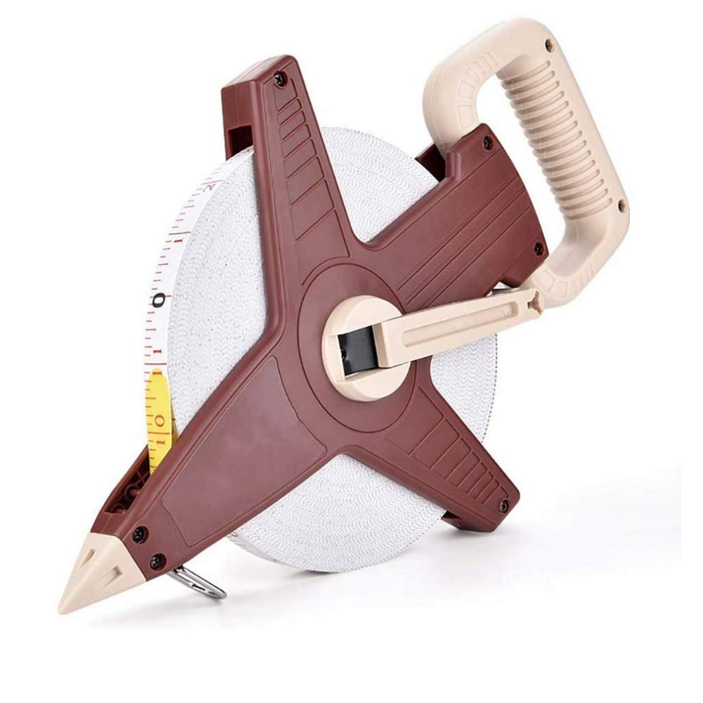 zaizai Cinta Métrica Herramientas Métricas De Escala De Doble Cara De Fibra De Vidrio Impermeable para Carpintería De Mampostería De Construcción 30/50/100 M