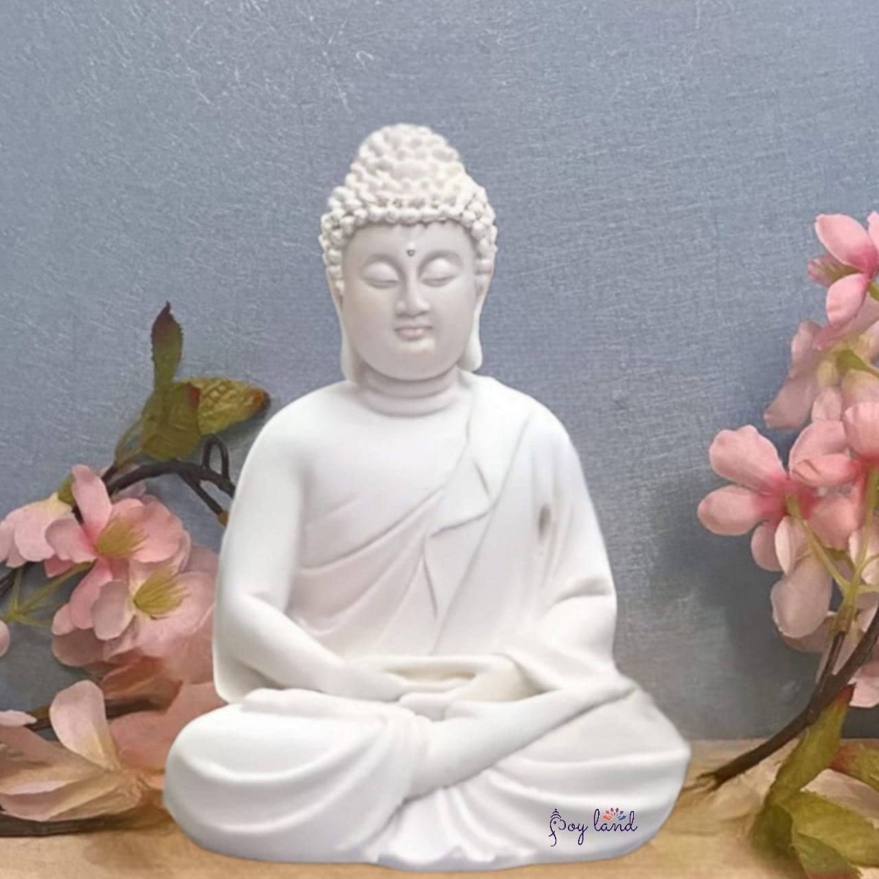 JOY LAND Smoke Backflow Cone Incense Holder Decorative Showpiece with 10 Free Smoke Backflow Scented Cone Incenses (Gold Ganesh)(Resin, Conical) (White)