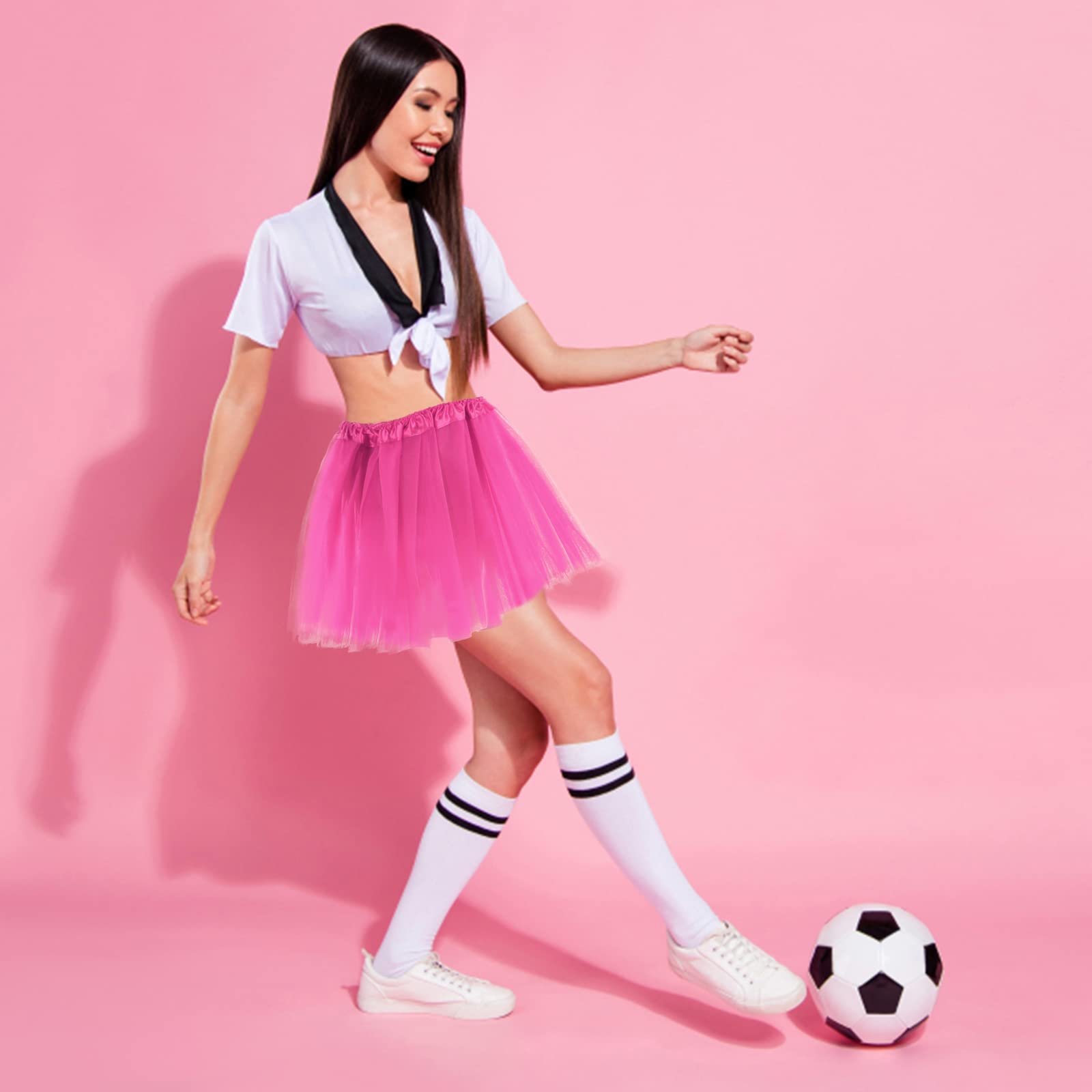 Tüllrock Damen Tütü 80er Jahre Vintage Tutu Rock Erwachsene Ballettkleid Damen Kurz Teen Dance Dress Up Party Halloween Weihnachten Festliche Kostüm