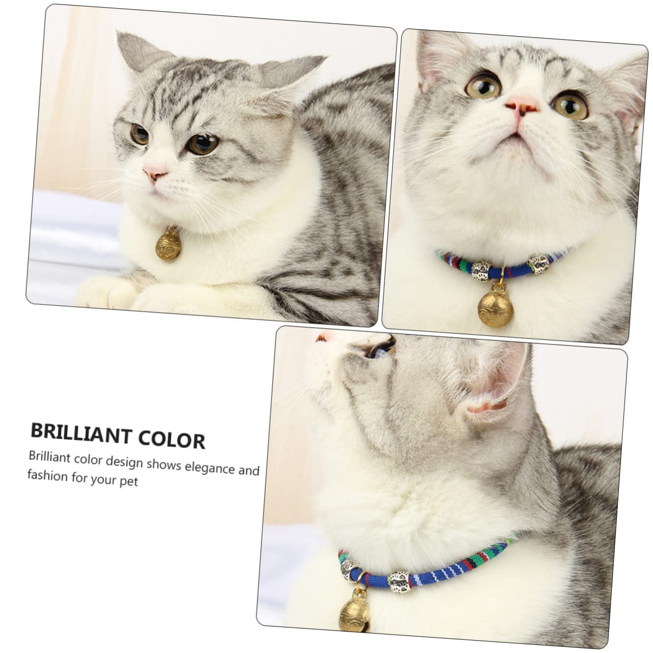 Happyyami 9pièces Collier Pour Chat Réglable Avec Clochette De Colliers Ethniques Pour Animaux De Compagnie Et Accessoire Confortable Pour Chats Et Petits Chiens