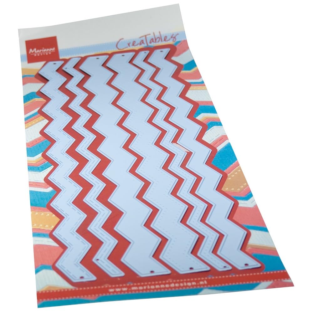Marianne Design Creatables, Zig Zag strips, for Paper Craft Projects, Light Blue, One Size