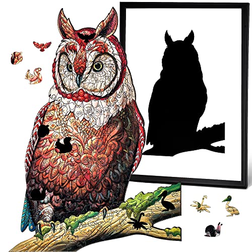 Puzzle Magnétique en Bois pour Adultes avec Cadre Aimanté | Puzzle Animaux en Bois | Puzzle Original Adulte | Tableau Decoration Murale Salon | Idée Cadeau...