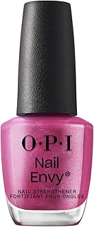 OPI Nail Envy Nail Polish, Strong Nail Strengthener Treatment For Strong Nails, Vegan Nail Repair and Strenght for Damaged Nails, Pink Nail Polish Powerful Pink Nail 15ml