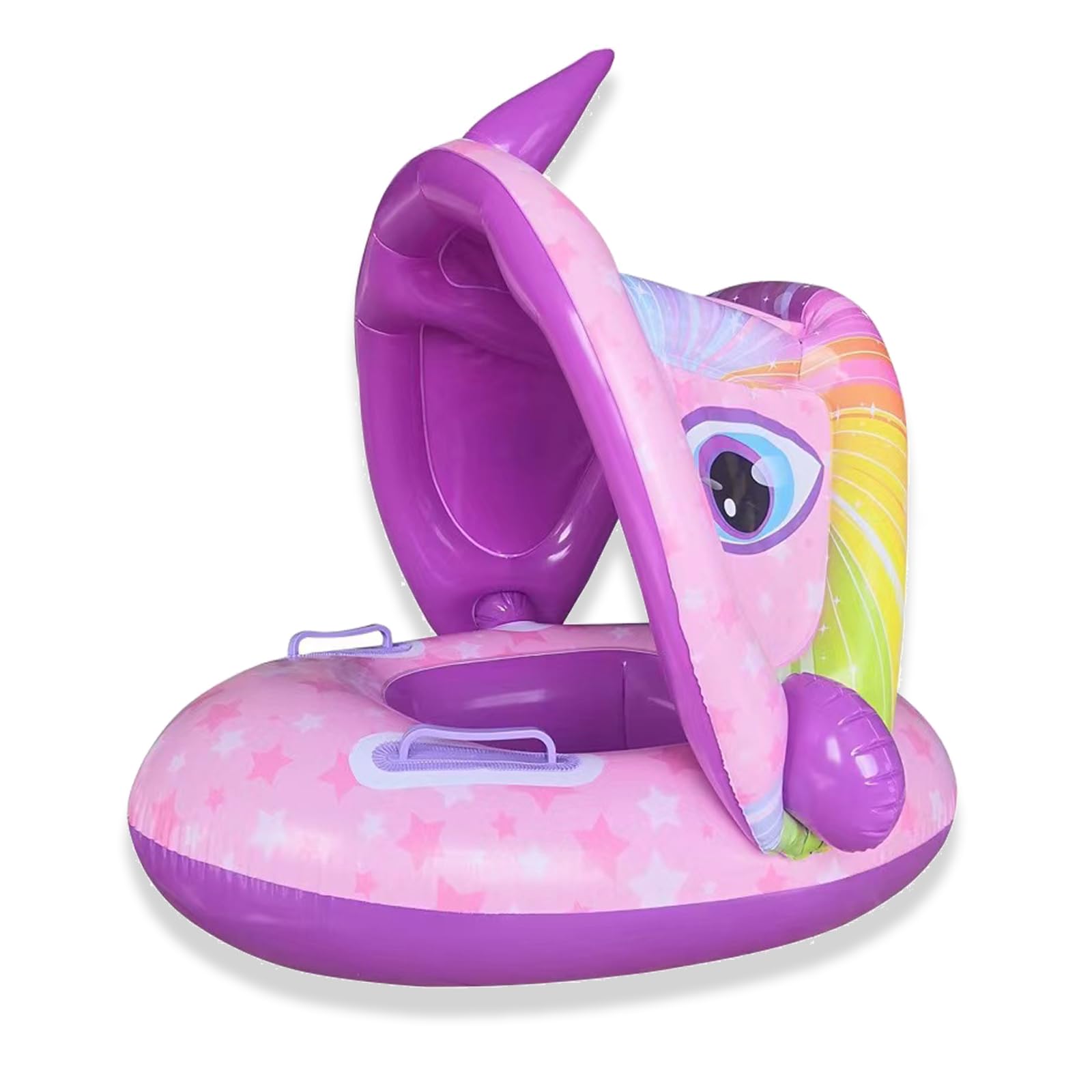 Flotador de Piscina para bebés con Capota,Piscina con sombrilla,Anillo de natación para bebés con Capota extraíble,Anillos de natación inflables para 1-4 años.