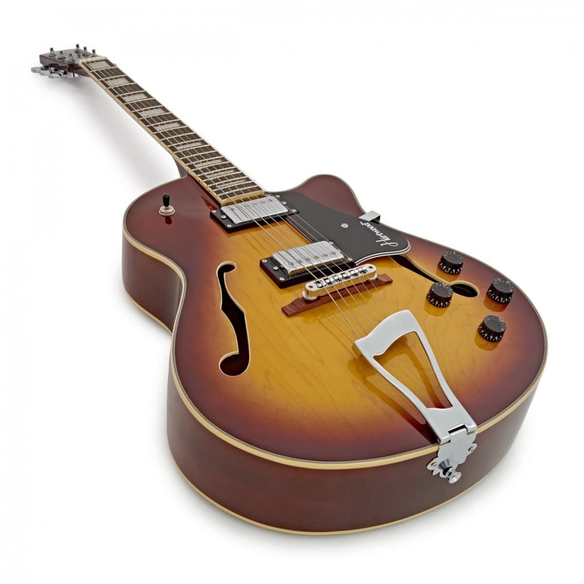 Hartwood Novella Chitarra Elettrica Hollowbody Jazz Vintage Sunburst