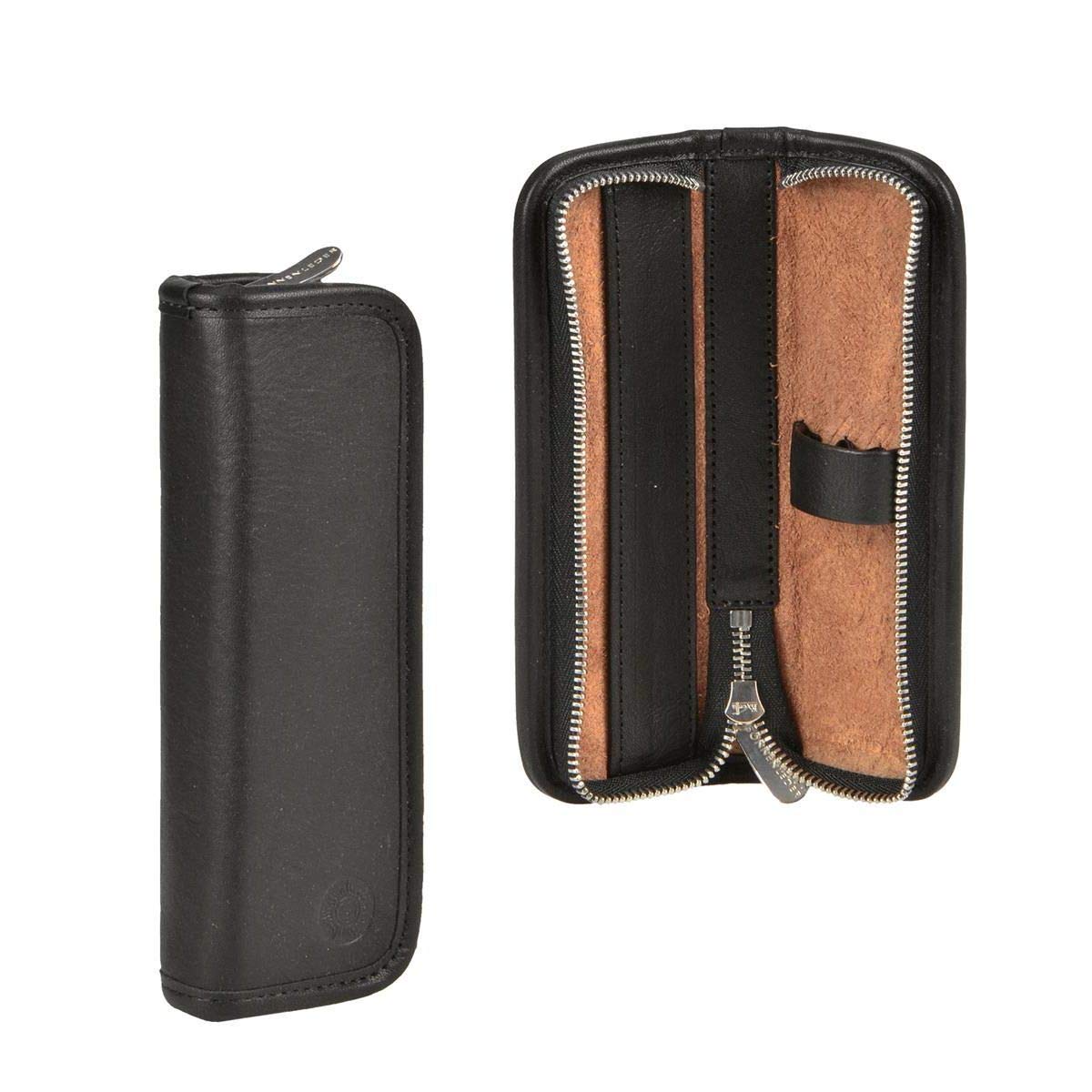 Sonnenleder Stifteetui für 3 Stifte Federtasche Leder GRASS Stiftetui schwarz