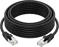Cabo de Rede CAT7, Preto, 10 Metros, Cobre, 600MHz, 10 Gbps, RJ45, para Roteador, Notebook e Smart TV