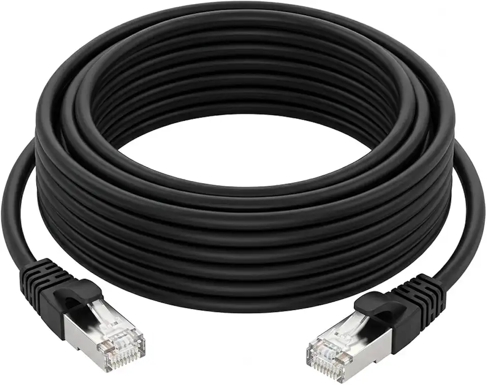 Cabo de Rede CAT7, Preto, 10 Metros, Cobre, 600MHz, 10 Gbps, RJ45, para Roteador, Notebook e Smart TV