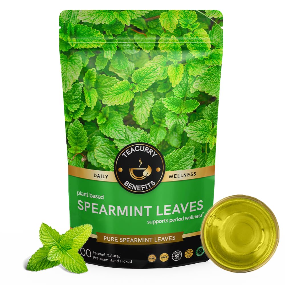 Teacurry Spearmint Leaf Tea (100 Grams, 200 Cups) - Helps with Hormonal Imbalance, Facial Hair, Memory