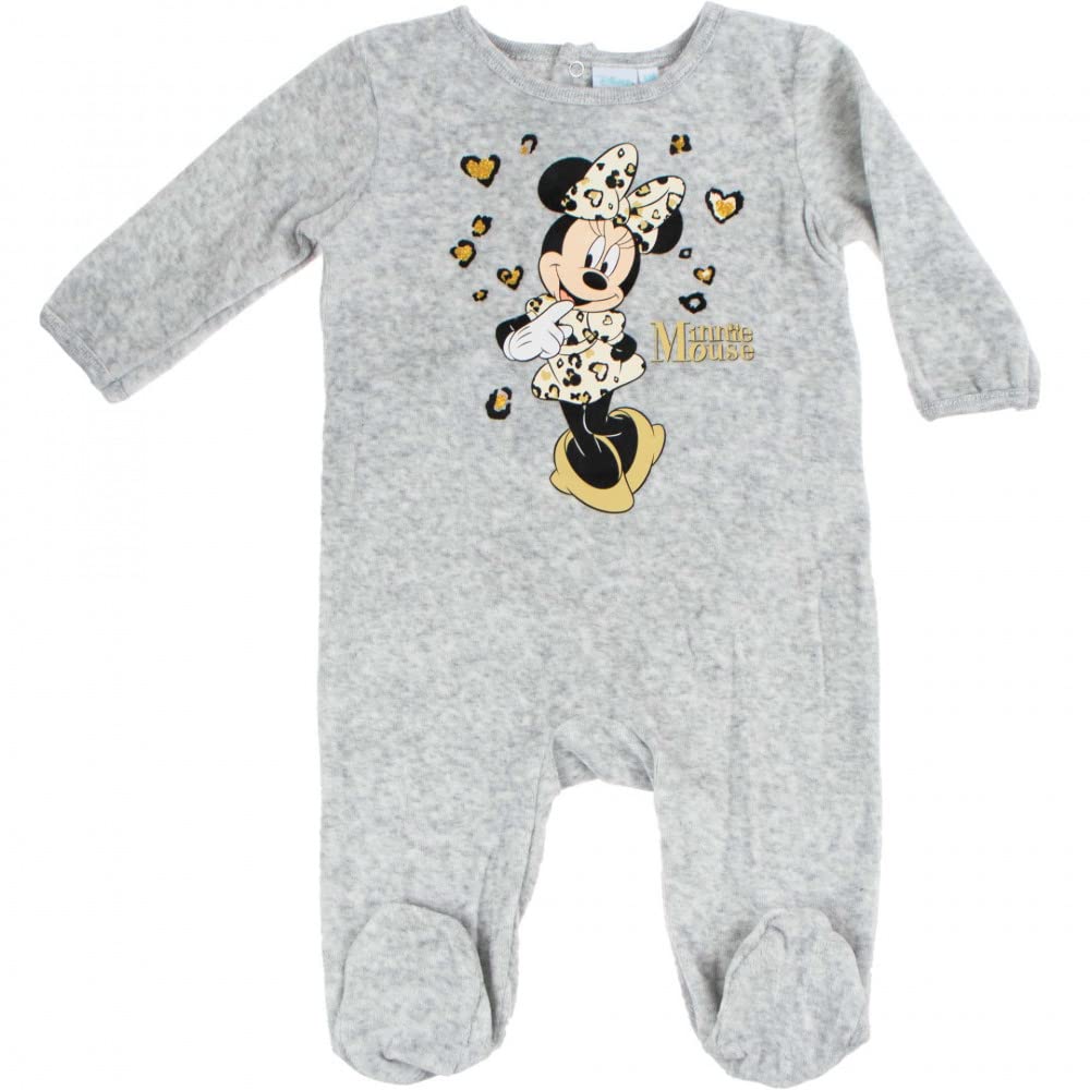 Suncity Strampler, Grau, Mickey Mouse, 12 Monate