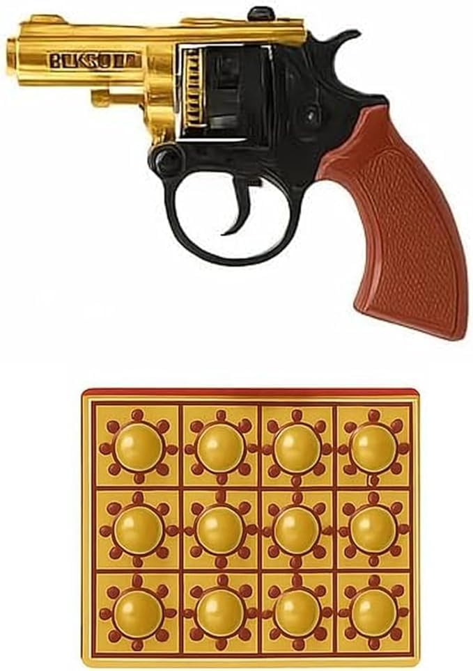 RIZZIIZ Kids Toy G-un with Ring Caps, 72-Shot 8-Shot,Classic & Realistic, Die-Cast Style Play G-un, Safe & Fun, Pretend Play Toy with Cap, Ammunition Sheet for Role Play, Costume & Outdoor Fun