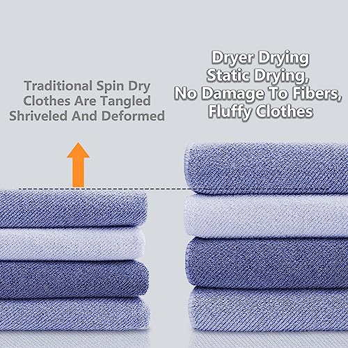 Elektrische droger, sneldrogende multi-speed wasdroger elektrisch binnen, opvouwbare energiebesparing verwarmde luchtdrogers kleding indoor regenachtig weer, blauw - Image 6