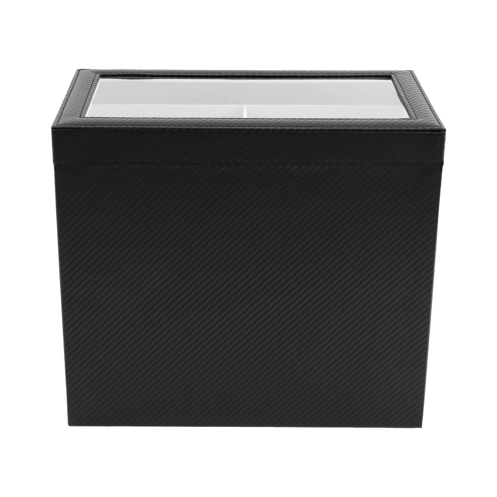 Brillenbox für 24 Brillen, 4 Ebenen mit Glasdeckel und Schubladen