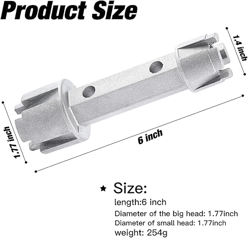 Miniatura 3 de Llave eliminadora de drenaje de bañera, se utiliza para instalar y quitar la mayoría de los desagües de baño y ducha y espuds cuadrados de plástico
