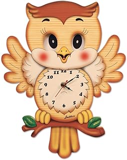 Orologio MOV. Occhi Gufo della BARTOLUCCI Made in Italy Tutto Fatto in Legno