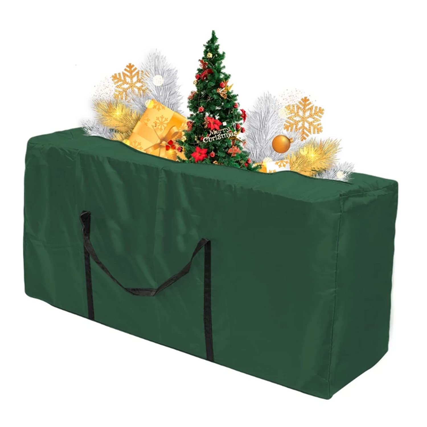 SKEIDO Cushion Storage Bag Large Capacity Furniture Protective Cover Outdoor Garden Waterproof Dustproof Christmas Tree Organizer 173x51x76cm