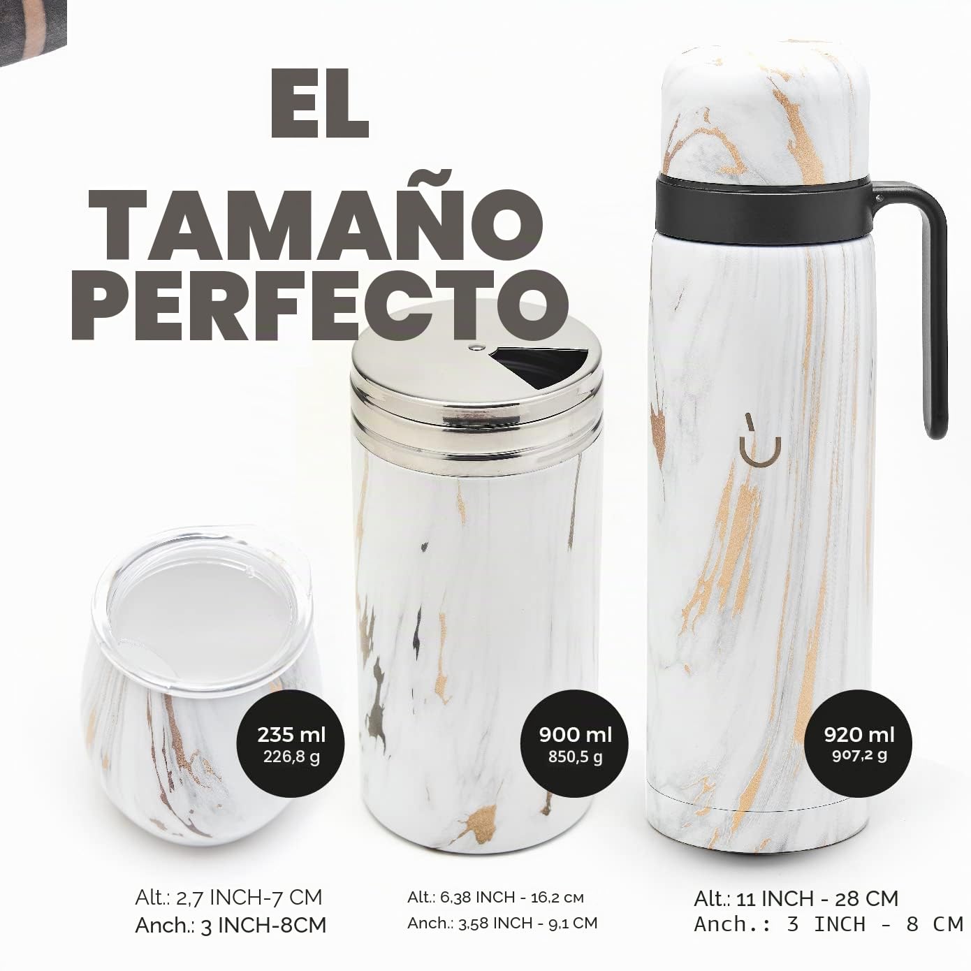 BALIBETOV 1000 ml Kit de Mate – Calabaza Mate Moderna, Termo, Contenedor para Yerba Mate, Bombilla & Cepillo de Limpieza – Doble Pared al Vacío – Tapa Sin BPA – A Prueba de Fugas y Fácil de Mantener