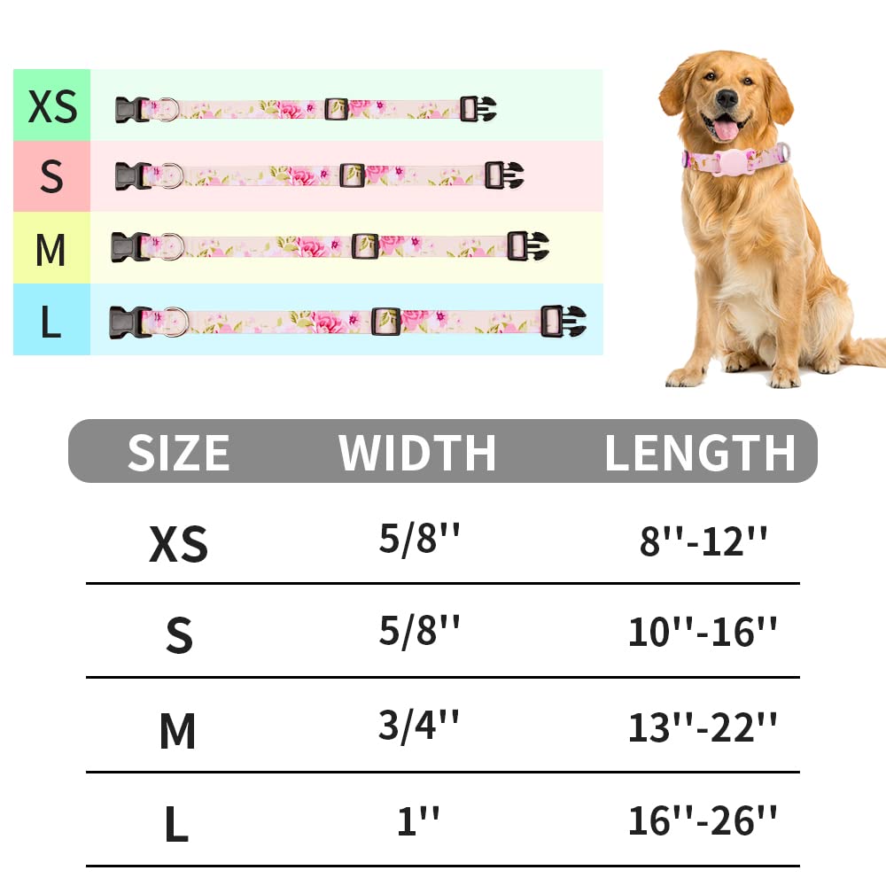 Animire AirTag Hundehalsband – Weiches Neopren-Halsband Mit Silikon-Hülle Für Apple AirTag, Für Kleine Bis Große Hunde
