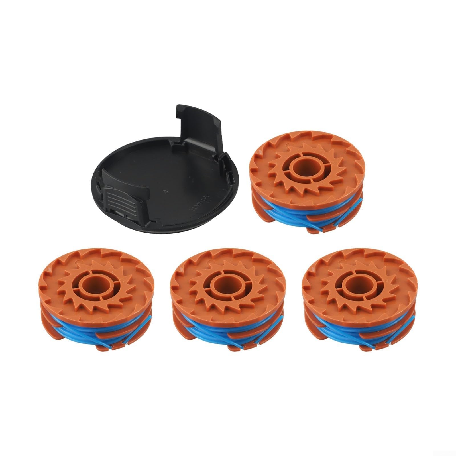 Zhanhai 4 Spool Line & 1 Spool Cover Fits for McGregor MET3525 MET4530 MET6032 Trimmers Replacement Accessories