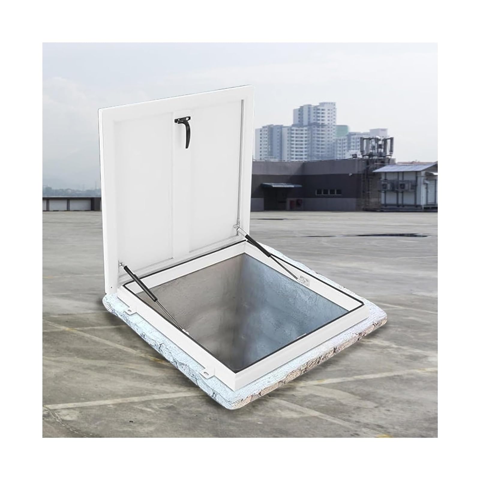 Pannello di accesso chiudibile con barra idraulica, copertura per portello del tetto, varie dimensioni (65 x 70 cm, 165 x 177,8 cm) – soluzione sicura e facile da accedere per case e aziende