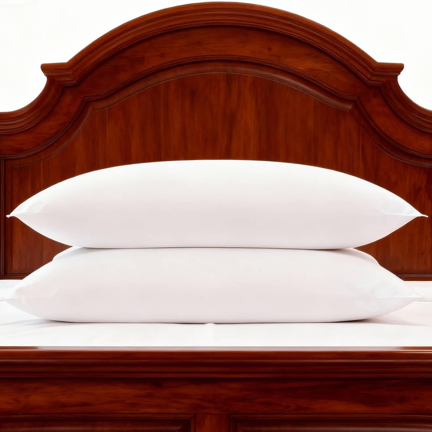 Set 2 Almohadas Fibra de Poliéster Standard Soporte Medio Blanco