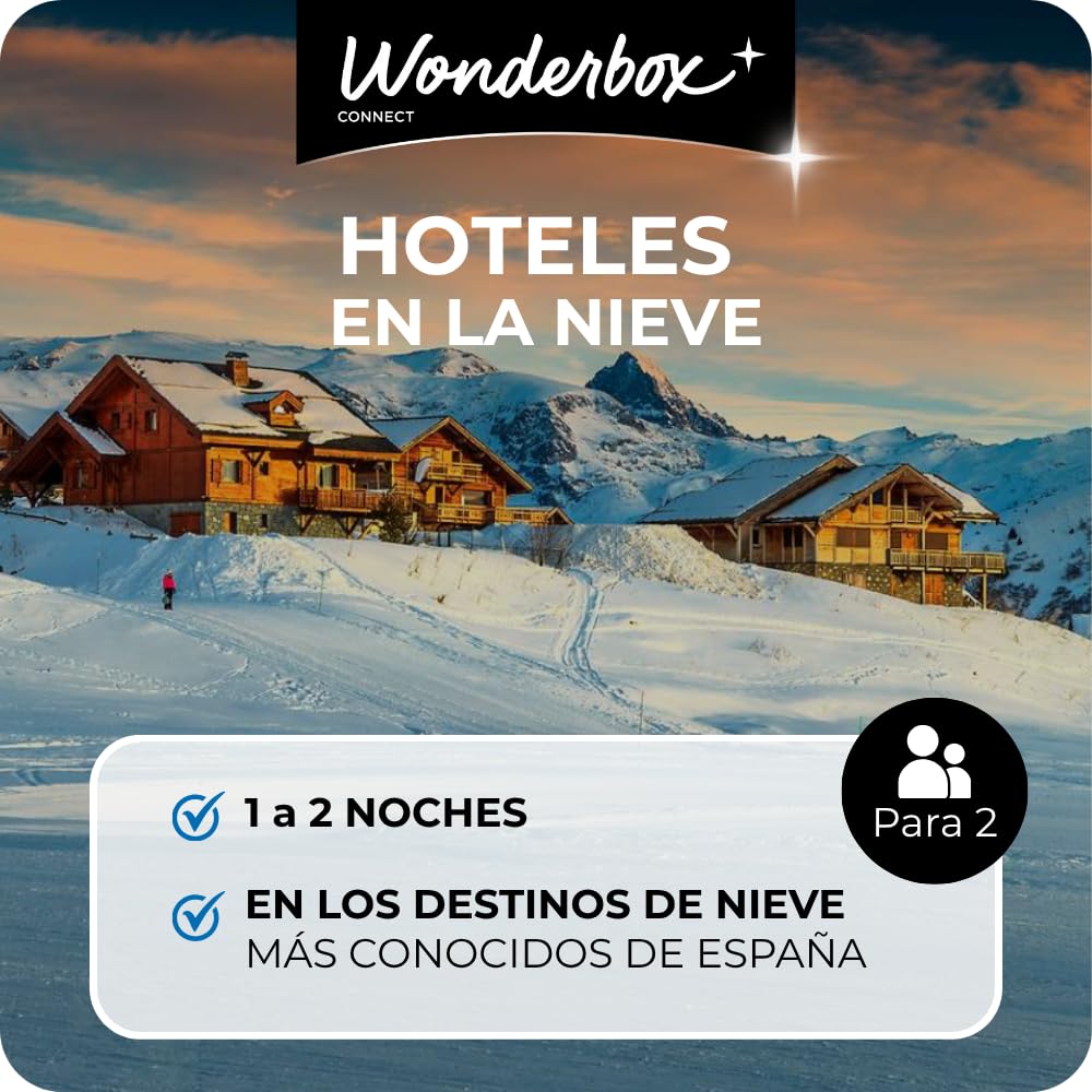 WONDERBOX – Cofre Regalo Hoteles en la Nieve - De 1 a 2 Noches para 2 Personas - Escapada para Parejas - Regalar experiencias - Escapadas en el Monte para Disfrutar del Invierno