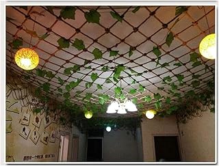 GEIRONV 1m Scenic Guardrail Hemp Rope, Ceiling Hanging Bridge Decorative Children Outdoor Climbing Net Balcony Garden Protection Net Protection Rope Net (Color : 10mm Diameter, Size : 10 cm mesh)