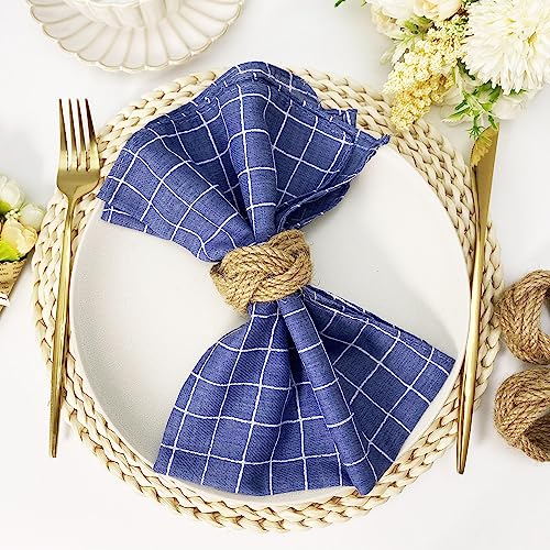 Wingfish RING0001 Napkin Rings Set Of 24 Farmhouse Woven Napkin Rings Bulk Burlap Jute Napkin Rings thumb #4