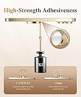 Vista 3 de GVIEWIN Soporte de anillo para teléfono celular con purpurina, soporte metálico con agarre, rotación de 360°, compatible con iPhone 17/16/15/14/Pro