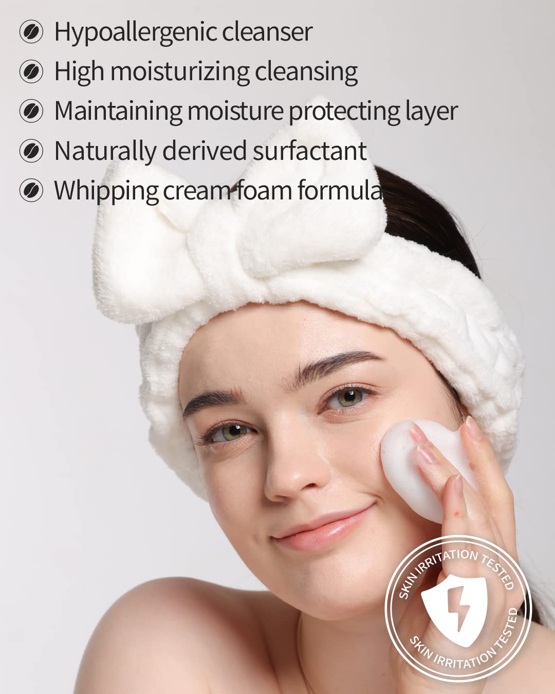 KabeElla Fermentation Whipping Foam Cleanser, Exfoliating Face Wash with Fermented Coffee Arabica Extract, Hydrating Cleansing Foam, Prevent Dryness & Tightness, Dead Skin & Sebum Control, 4.4 fl.oz.