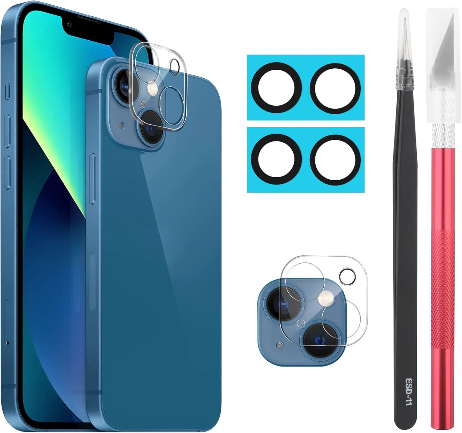 Lentille Verre Arrière Pour IPhone 13/13 Mini/13 Pro/13 Pro Max - Neuf - Remplacement Caméra