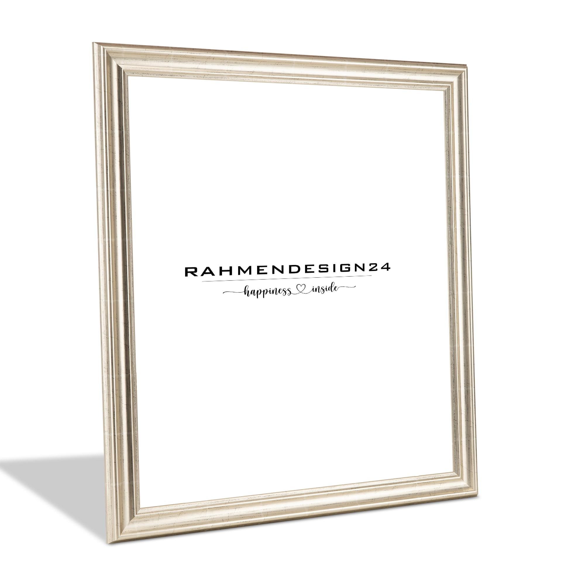 Bilderrahmen Puzzlerahmen Atheno | Silber Antik 50x75cm | Barockrahmen Vintage Antik Stil | Klassischer Fotorahmen für Poster und Puzzle | Galerierahmen