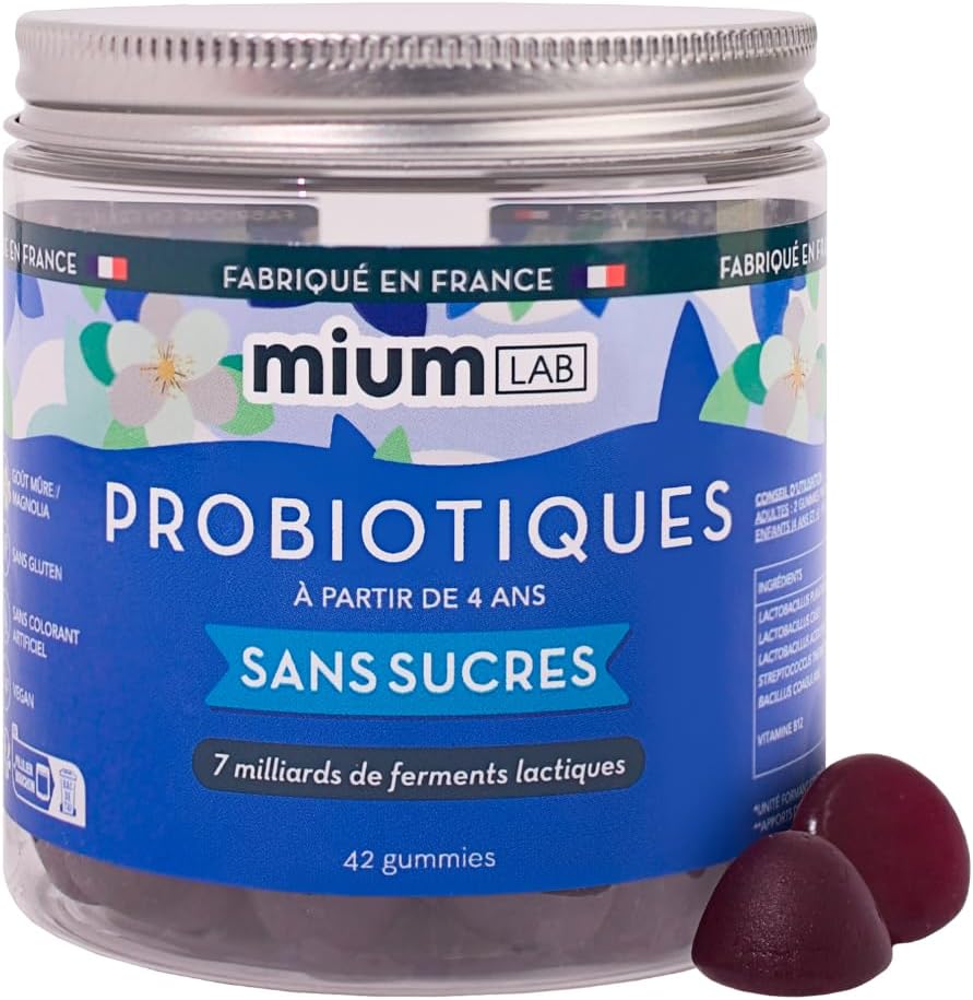 Mium Lab – Probiotics 5 Strains & 7 Billion CFU – Strengthening Intestinal Flora, Digestion, Regular Transit – Adults and Children – 21 Day Cure – Made in France