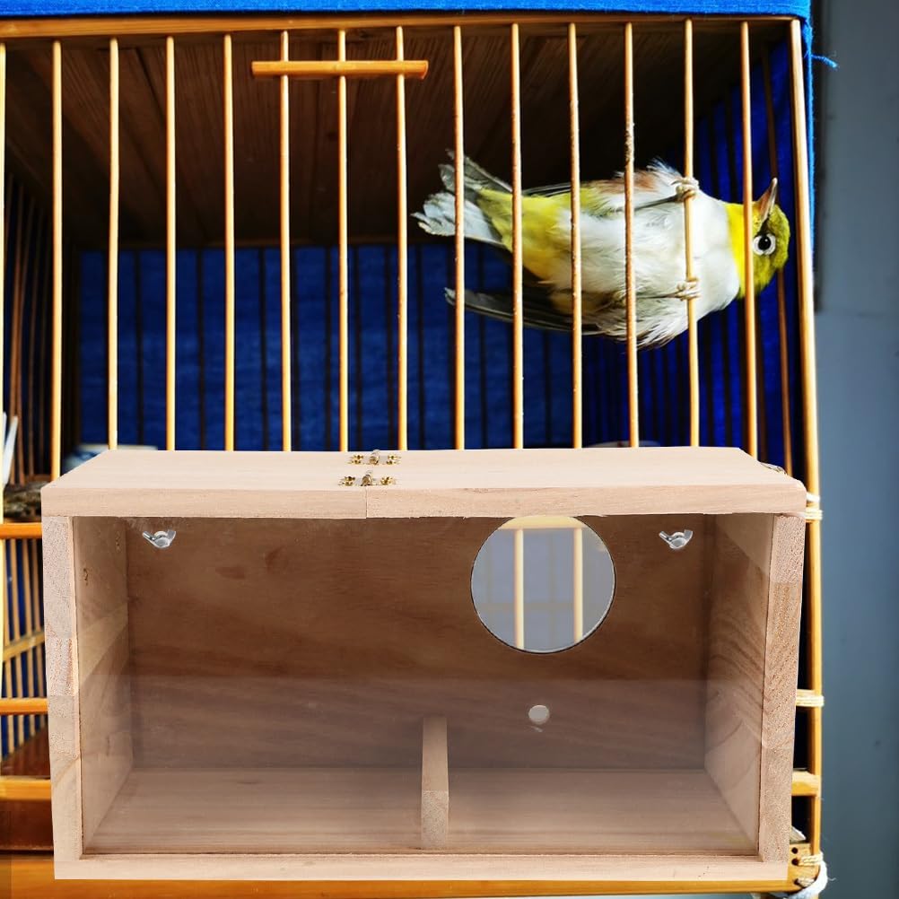 Levemolo Domek lęgowy dla papug - Drewniany domek dla ptaków, budka lęgowa nierozłączek, budka lęgowa ptaków, artykuły nimfy, kanarka, woliera papużki falistej